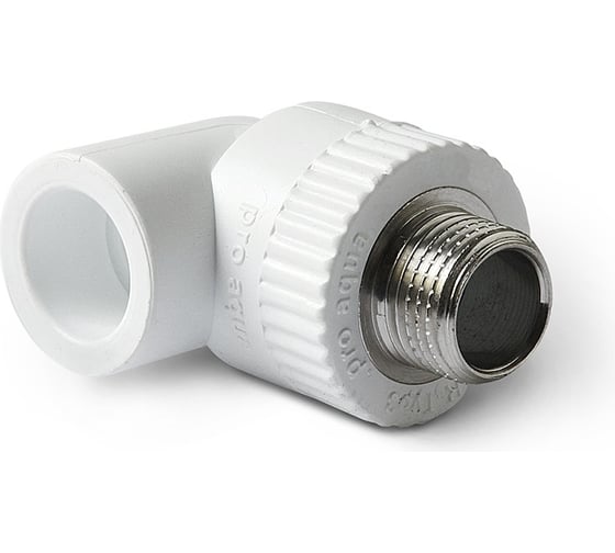 Комбинированный угольник PRO AQUA PP-R НР белый, 32 мм, 1/2" PA27015b