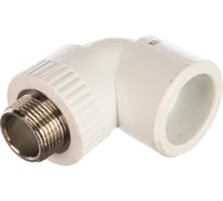 Комбинированный угольник PRO AQUA PP-R НР белый, 32 мм, 3/4" PA27016Pb