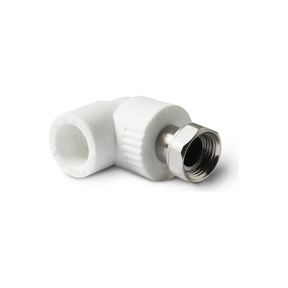 Угольник с накидной гайкой PRO AQUA PP-R Белый 20 мм 1/2" PA29208b ...