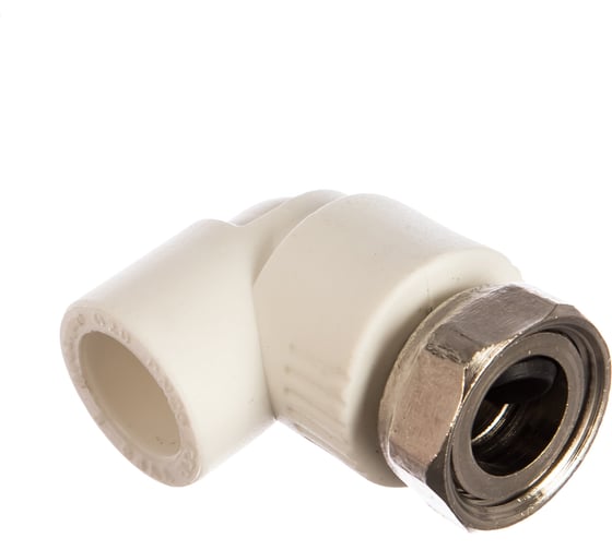 Угольник с накидной гайкой PRO AQUA PP-R белый 20 мм 3/4" PA29210b