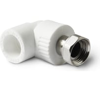 Угольник с накидной гайкой PRO AQUA PP-R белый 25 мм 3/4" PA29214b