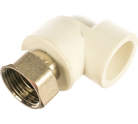 Угольник с накидной гайкой PRO AQUA PP-R белый 32 мм 1" PA29218b