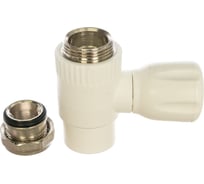 Шаровой кран для радиатора PRO AQUA PP-R прямой белый d-25 мм 3/4" PA41010b