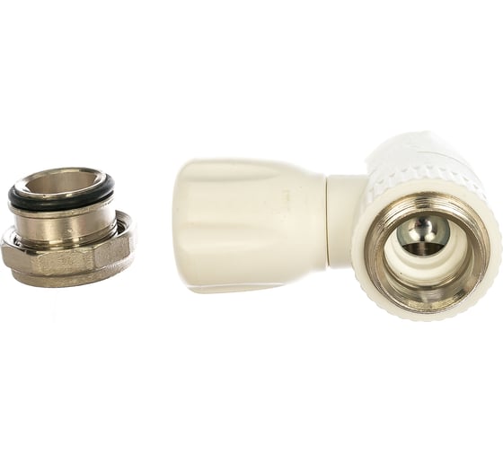 Шаровой кран для радиатора PRO AQUA PP-R прямой белый d-25 мм 3/4" PA41010b