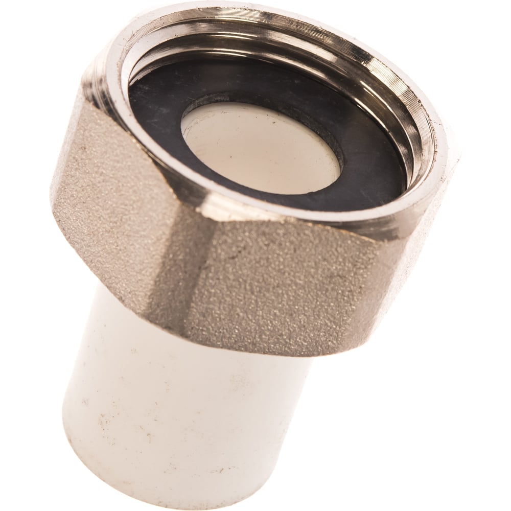 Штуцер с накидной гайкой PRO AQUA PP-R белый d-25 мм 1\" PA70014b ...