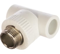 Комбинированный тройник PRO AQUA PP-R НР белый 20 мм 3/4" PA25010Pb