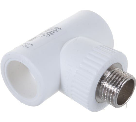 Комбинированный тройник PRO AQUA PP-R НР белый 25 мм 1/2" PA25012Pb