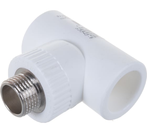 Комбинированный тройник PRO AQUA PP-R НР белый 25 мм 1/2" PA25012Pb