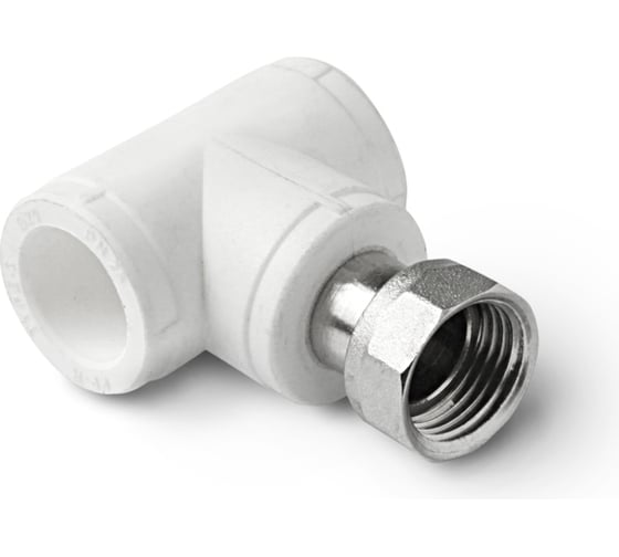 Тройник с накидной гайкой PRO AQUA PP-R белый 25 мм 1" PA29115b