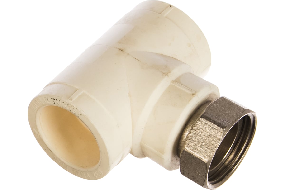 Тройник с накидной гайкой PRO AQUA PP-R белый 32 мм 1\" PA29118b ...