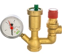 Группа безопасности котла с автоматическим воздухоотводчиком (1", манометр 4 бар, пред. клапан 3 бар)  FAR FA 2112