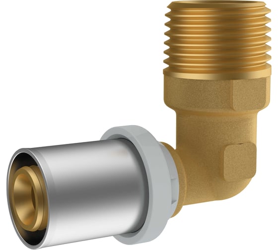 Угольник RIIFO Omni с наружной резьбой пресс латунь 90 20-1/2"НР (уп 5шт) 1100046446 1