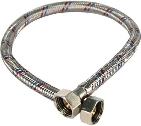 Гибкая подводка для воды ELKA, (оплетка нерж.сталь)1/2", вр/вр, 400см EL.LK.101.33.0400
