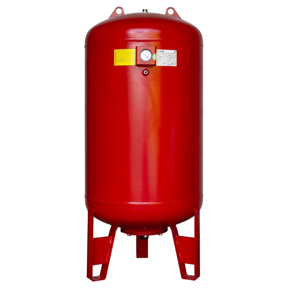 Вертикальный бак с ножками и манометром CRUWA 300 л, 25 бар, присоед. 1 ...