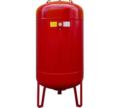 Вертикальный бак с ножками и манометром CRUWA 800 л, 10 бар, присоед. 1 1/4", красный, замен. мембрана epdm, пр-во by oren/турция/ CRW800 VMRED