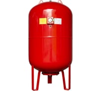 Вертикальный бак с ножками и манометром CRUWA 300л, 16 бар, присоед. 1 1/4", красный, замен. мембрана epdm, пр-во by oren/турция/ CRW 300VM 16RED