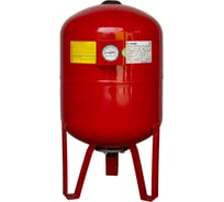 Вертикальный бак с ножками и манометром CRUWA 50л, 16 бар, красный, замен. мембрана epdm, пр-во by oren/турция/ CRW 50VM 16.RED