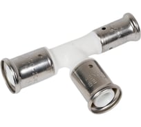 Переходный уменьшенный с двух сторон тройник Henco ПВДФ пресс белый, 20x20x16 HE 11PKW-202016