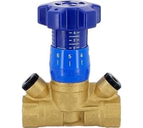 Ручной балансировочный клапан Cimberio 1/2" обычн. латунь kvs=1,75 pn25 bb без изм. ниппелей RG008UB7896V2A