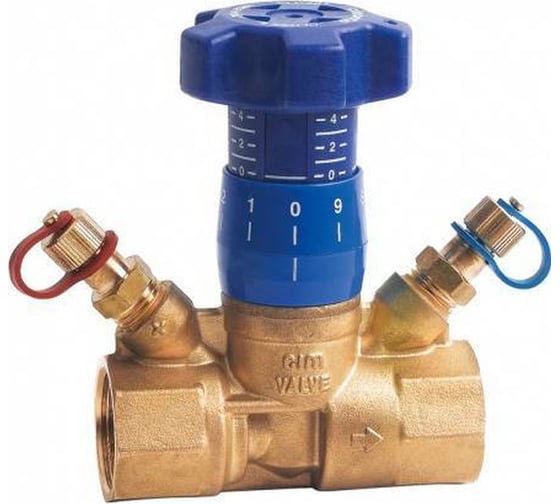 Ручной балансировочный клапан Cimberio 1 1/4" обычн. латунь kvs=6,71 pn25 bb с изм. ниппелями RG008TBK729PIH 1
