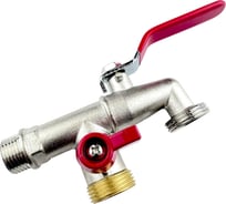 Шаровой садовый кран Профитт нр 1/2 два выхода 3/4" 2132636