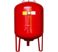 Вертикальный бак CRUWA 400л с ножками и манометром, 10 бар, присоед. 1 1/4", красный, замен. мембрана epdm, CRW 400VMRED
