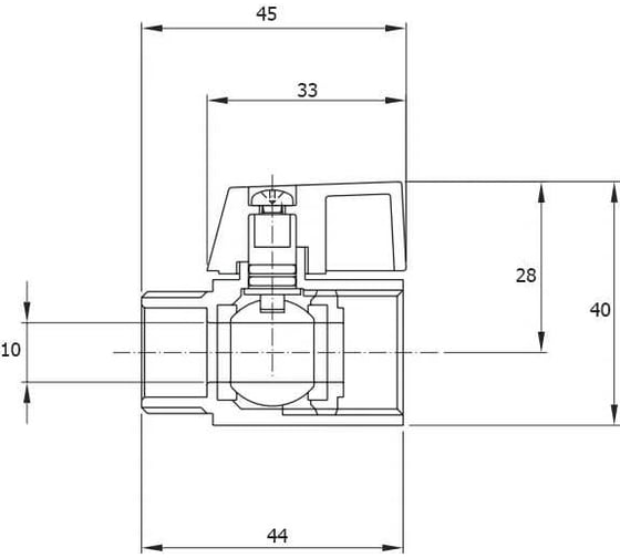 Шаровой кран REMER мини 372MF12RB