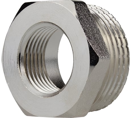 Футорка 3/4" х 3/8" сантехническая MPF переходник латунная никелированная наружная-внутренняя резьба ИС.072748