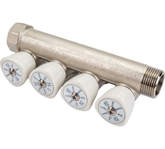 Коллектор с регулировочными вентилями Royal Thermo 3/4х1/2, 4 выхода НС-1042924