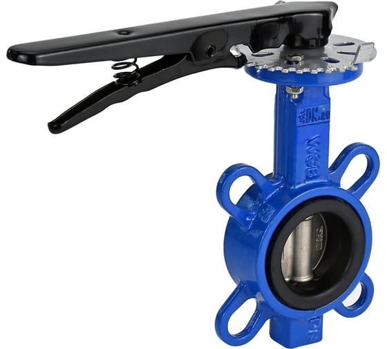 Дисковый поворотный затвор DN.ru WCB-316l-VITON Ду150 Ру16 с рукояткой D050-06601