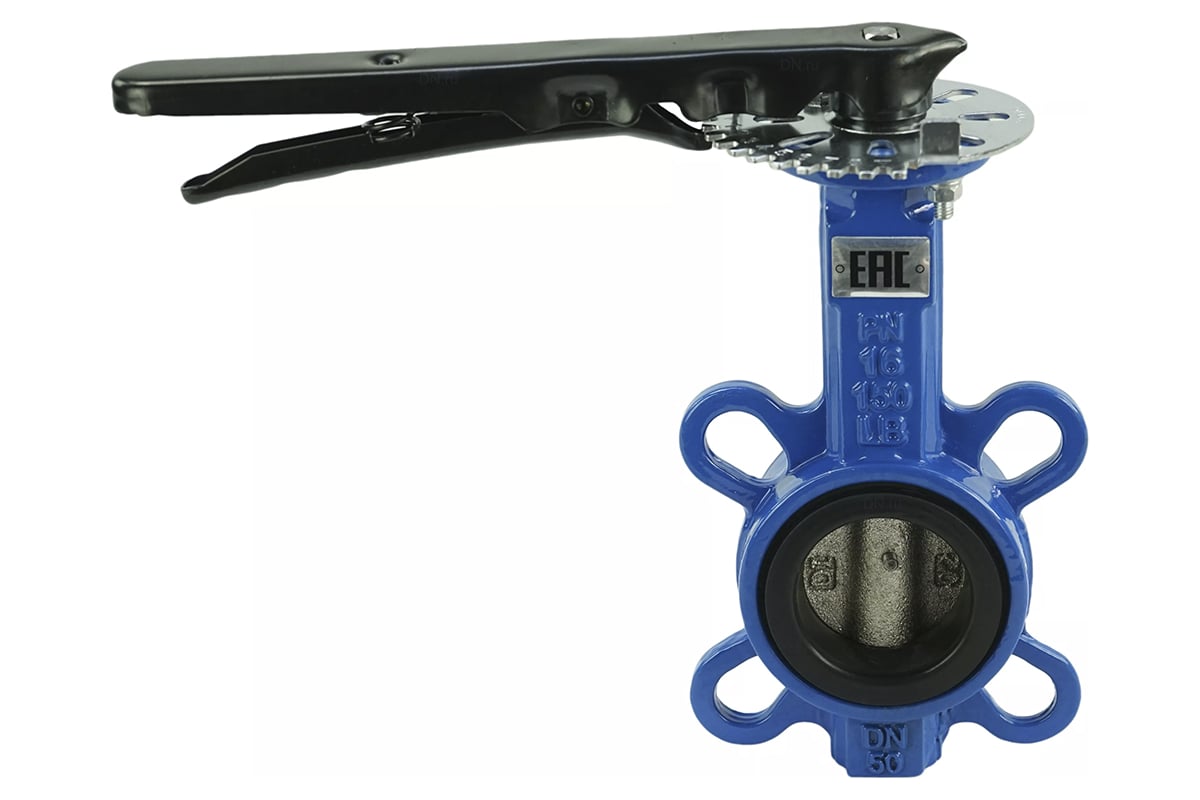 Дисковый поворотный затвор DN.ru GGG50-GGG40 Ду50 Ру16, уплотнение EPDM ...
