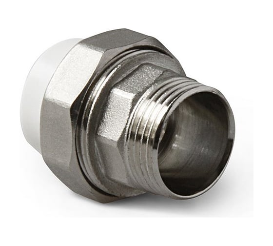 Комбинированная разъемная муфта (американка) PRO AQUA PP-R НР Белая ШК 20-1/2