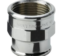 Муфта Viega ВВ, 1, 3/4, бронза RX, переходная, хромированная 447847