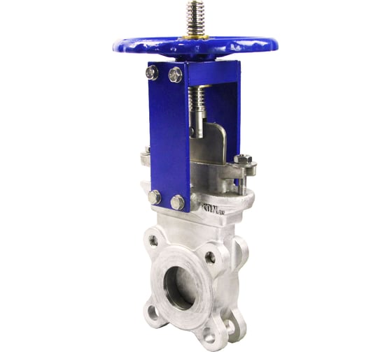 Задвижка шиберная DN.ru SS304-SS304-METAL-1W-W Ду300 Ру10 со штурвалом и выдвижным штоком D040-05715