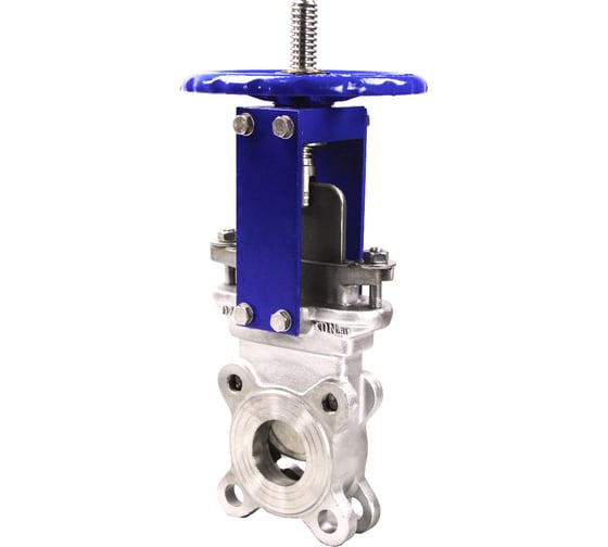 Задвижка шиберная DN.ru SS316-SS316-METAL-1W-W Ду300 Ру10 со штурвалом и выдвижным штоком D040-05733