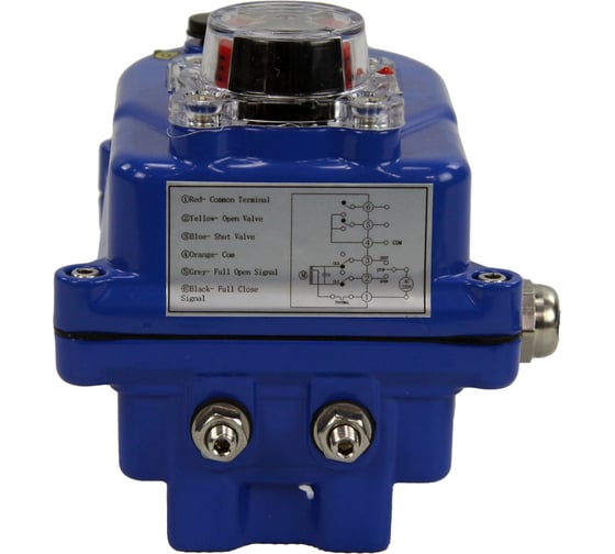 Четвертьоборотный электропривод DN.ru 003 blue 220в D300-00710
