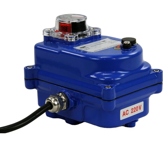 Четвертьоборотный электропривод DN.ru 003 blue 220в D300-00710