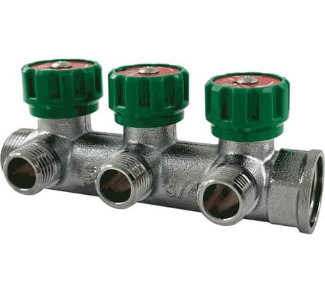 Регулируемый коллектор под евроконус Millennium 3 выхода 3/4"х1/2" 44991