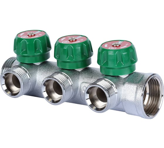 Регулируемый коллектор под евроконус Millennium 3 выхода 3/4"х1/2" 44991