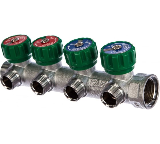 Регулируемый коллектор под евроконус Millennium 4 выхода 3/4"х1/2" 44992