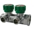 Регулируемый коллектор Millennium 2 выхода 3/4"×1/2" с внутренней-наружной резьбой под плоское уплотнение 44140 3