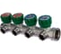 Коллектор регулирующий Millennium 1″×3/4″ на 4 выхода под евроконус, латунный, для отопления 45438 1