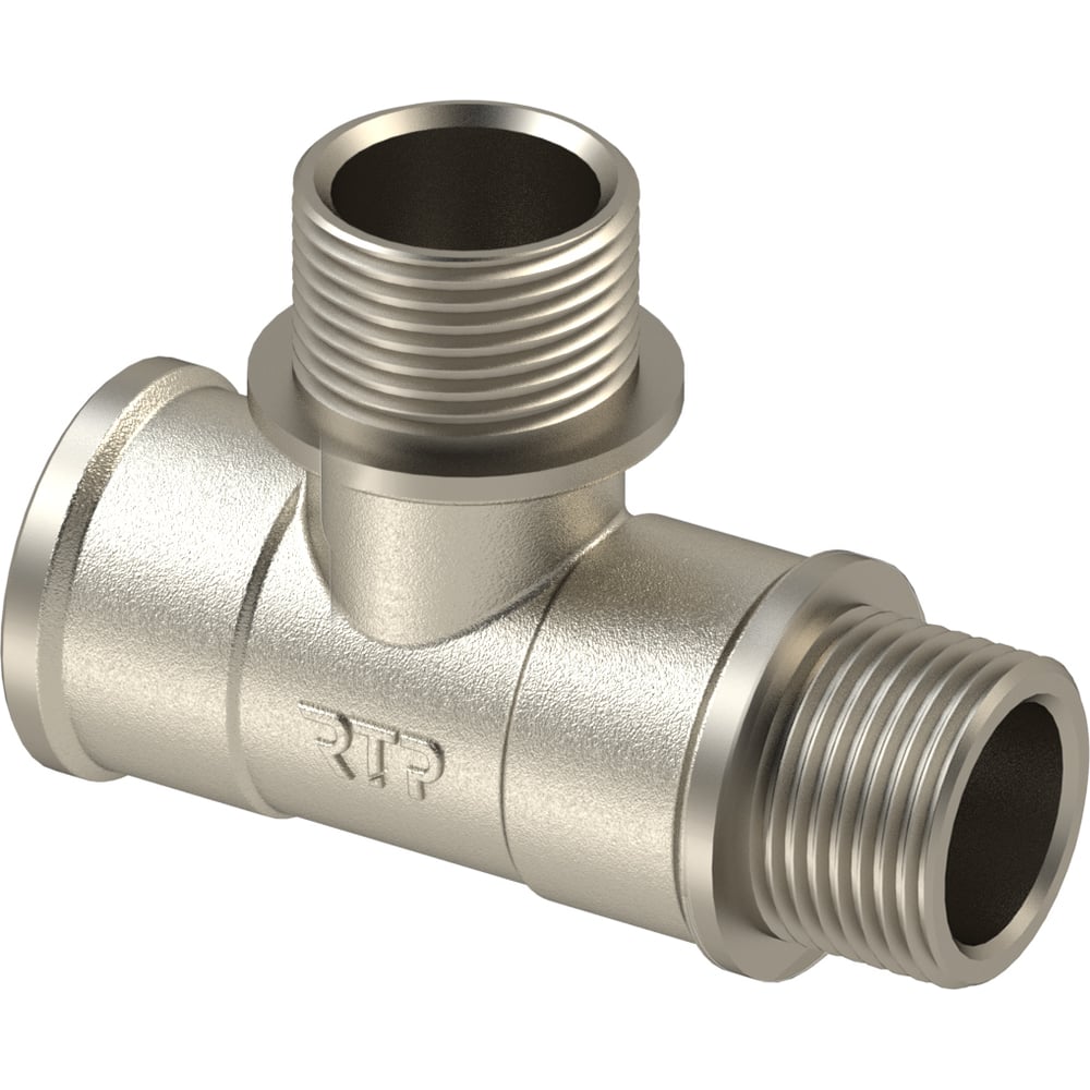 Тройник RTP латунь, внутренняя/наружная/наружная резьба 1/2\", инд.уп ...