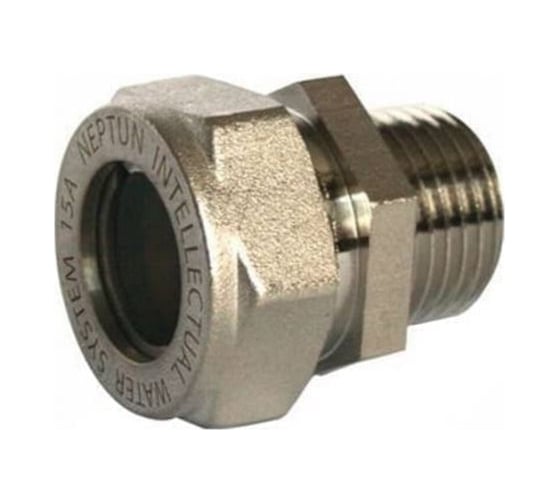 Никелированная муфта TIM 15 - 1/2 нар резьба 771320