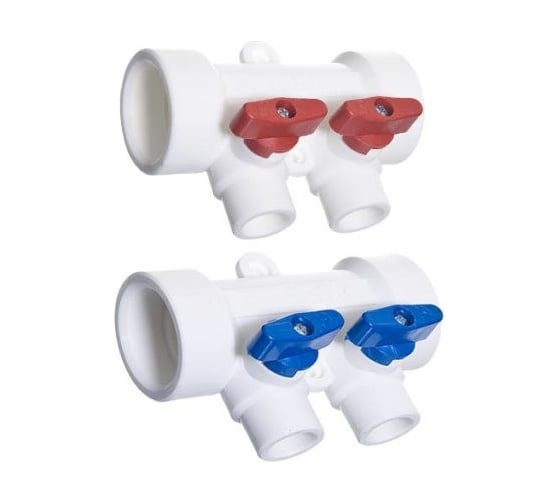 Коллектор AQUALINK PP-R с шаровыми кранами 32x20 2 выхода 03782