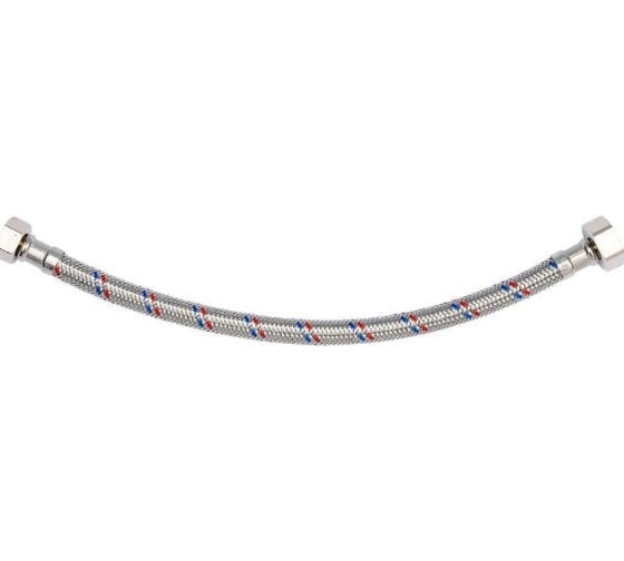 Шланг/подводка воды VOREL в нержавеющей оплетке Ø1/2″ 50см 71802 1