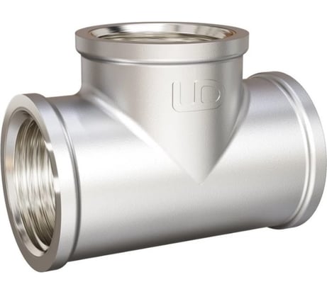 Тройник LD dn25 (1") вр/вр/вр латунь никель LD.67.514.25