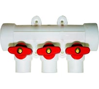 Коллектор полипропиленовый с кранами на 3 выхода м32x20 FT Group 771484