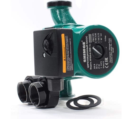 Насос SHIMGE XPS 25-8-180B, 200/185/145Вт, 220В, 50 Гц, 1 1/2", чугун, 10 бар, 110 С, 10110100300