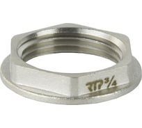 Контргайка с ребордой RTP латунь 3/4", инд.уп., никель, 42257